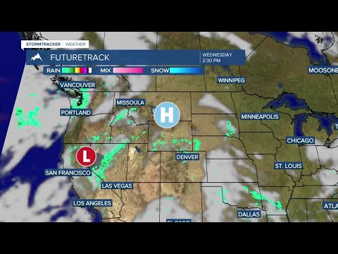 Dry through Thursday, rain moves in Friday