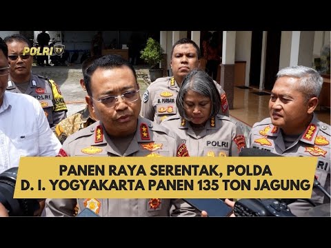PANEN RAYA SERENTAK, POLDA D. I. YOGYAKARTA PANEN 135 TON JAGUNG