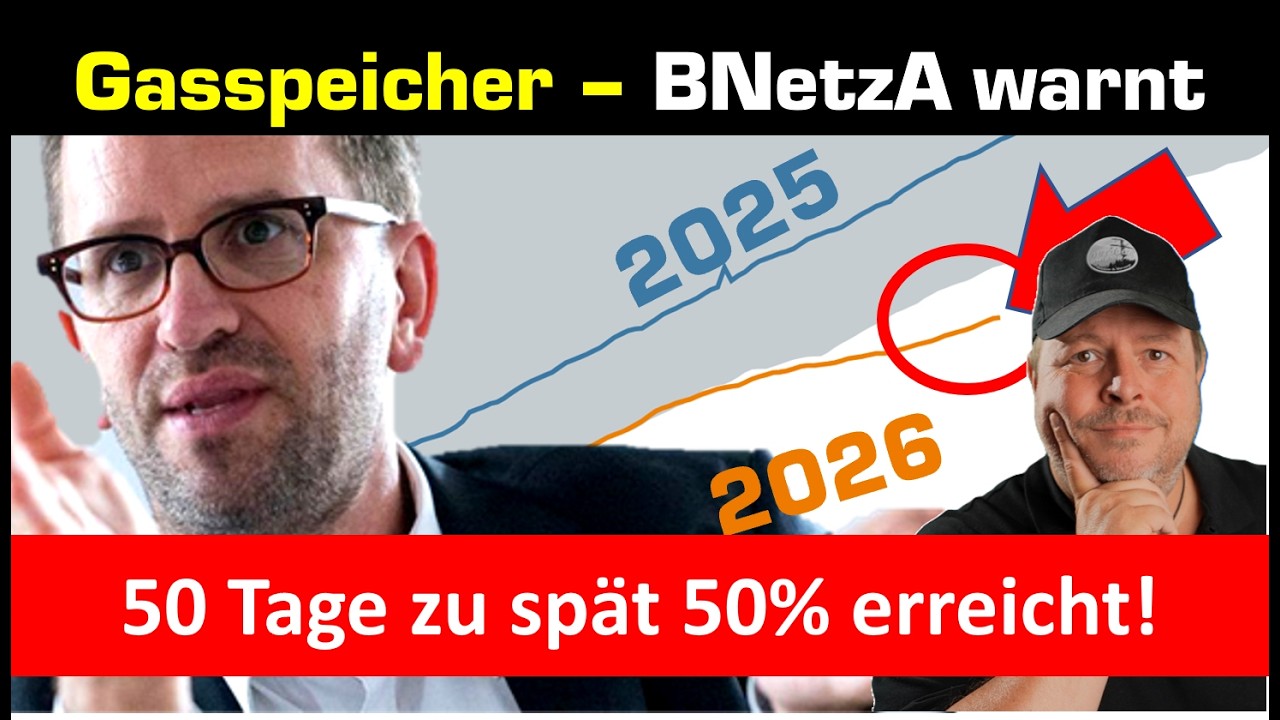 Gasspeicher 50 Tage zu spät! Warnung Bundesnetzagentur Klaus Müller