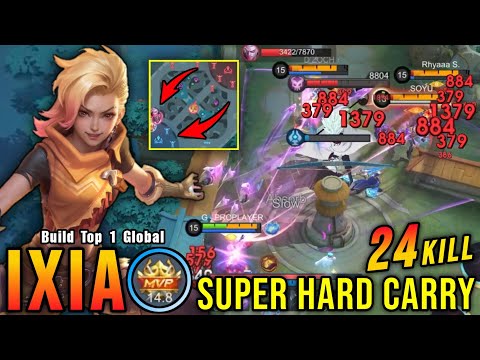 24 Kills!! Ixia Super Hard Carry!! - Build Top 1 Global Ixia ~ MLBB