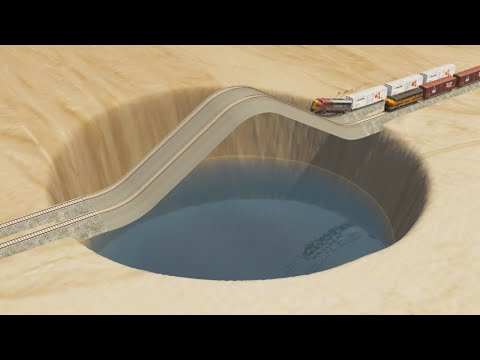 Impossible Weird Wave Rail Tracks Vs Trains Crossing - BeamNG.Drive