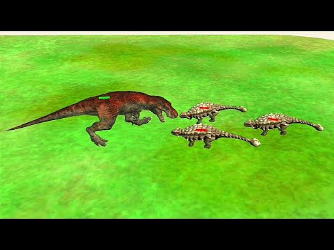 Trex VS Ankylosaurus - Animal Revolt Battle Simulator