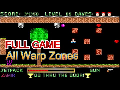 Dangerous Dave Pc DOS Game Longplay -  Full Walkthrough Inc' All Warp Zones