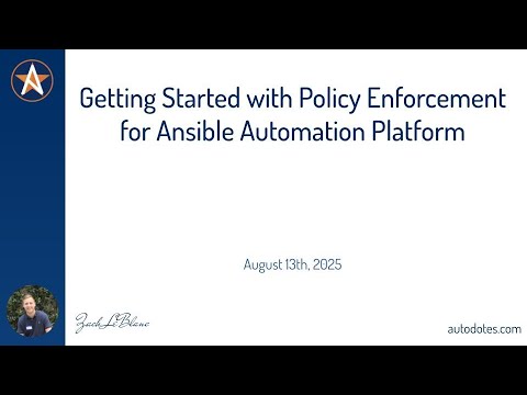 Getting Started with Policy Enforcement for Ansible Automation Platform