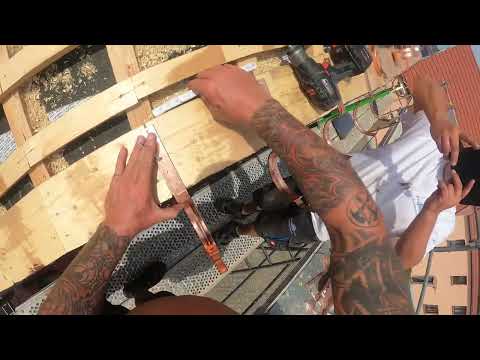 Biberschwanz Hechtgaube Teil 14 - Kupferrinne rund anbauen - Biberdach bei Torgau - Dachrinne Teil 2