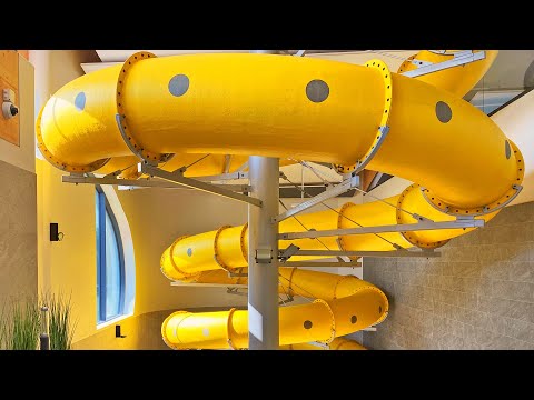 Yellow TURBO Water Slide at QARIUM Kępno, Poland