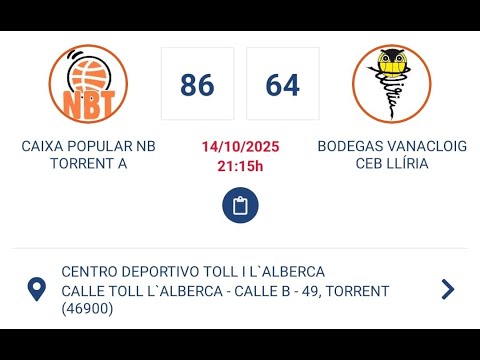CAIXA POPULAR NB TORRENT A 86  64 BODEGAS VANACLOIG CEB LLIRIA