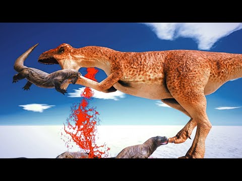 KOMODO DRAGON VS ALL DINOSAURS - Animal Revolt Battle Simulator
