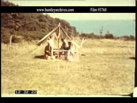 Boy Scouts at Camp.  Archive film 93768