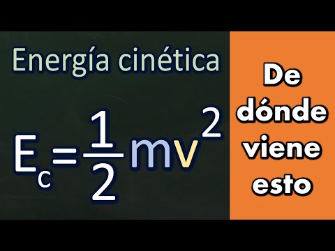 Energía cinética. Deducción. De dónde viene la fórmula E=(1/2)mv²