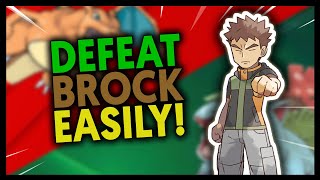 HOW TO DEFEAT BROCK EASILY ON POKEMON FIRE RED AND LEAF GREEN