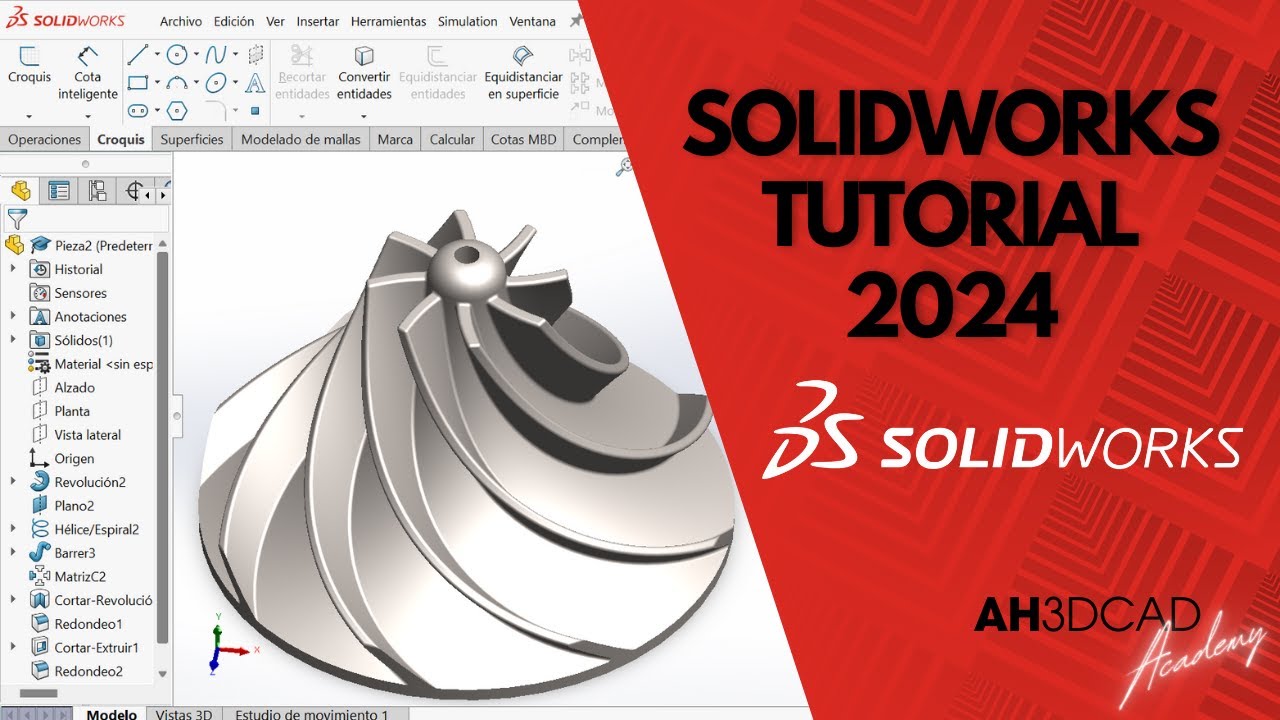 Solidworks: Modelado de pieza paso a paso