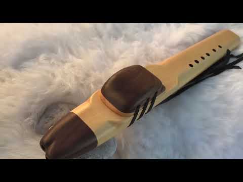 Native American Flute Key of G 7 hole Drone Flute 432Hz - of Alaskan Yellow Cedar and Walnut accents