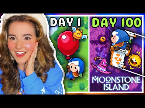 I Played 100 Days of Moonstone Island 🌙🏝️