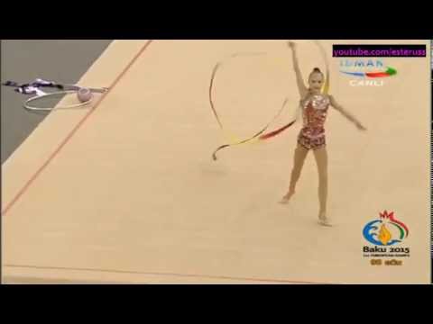 Sabina Ashirbayeva Ribbon Final - Baku Test 2015