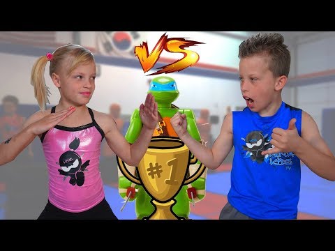 Sister vs Brother TWIN NINJA Challenge!