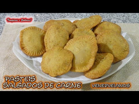 PASTEIS SALGADOS DE CARNE, Massa e Preparação, deliciosos