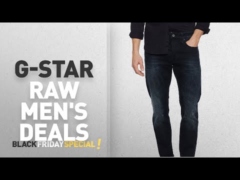Top Black Friday G-Star RAW Men: G-STAR RAW Men's 3301 Jeans, Black (Dark Aged), W32/L32
