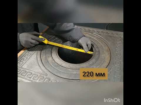 Плита под казан чугунная с кольцами П-1-6 600х600х18 мм - краткий обзор от Печника