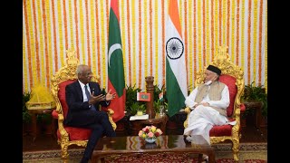 03.08.2022 : Maldivian President accorded State Reception at Raj Bhavan;?>