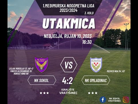 NK Sokol Vratišinec - NK Omladinac Novo Selo Rok 4:2 10.9.2023 3.kolo 1.MNL