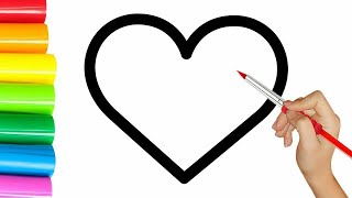 Drawing and Coloring Various Patterned Hearts For Children