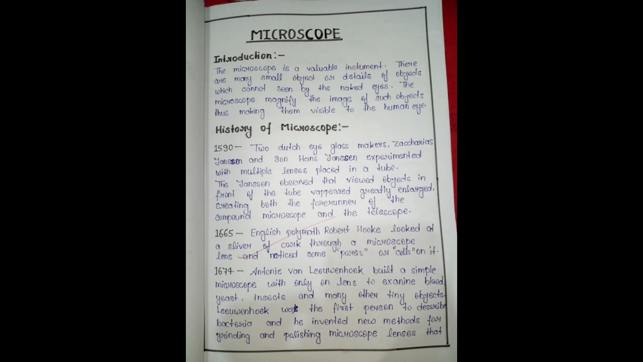 Assignment on Microscope 🔬 👩‍⚕️ for nursing #explore #shorts