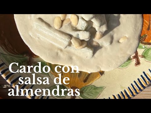 Cardo con salsa de almendras