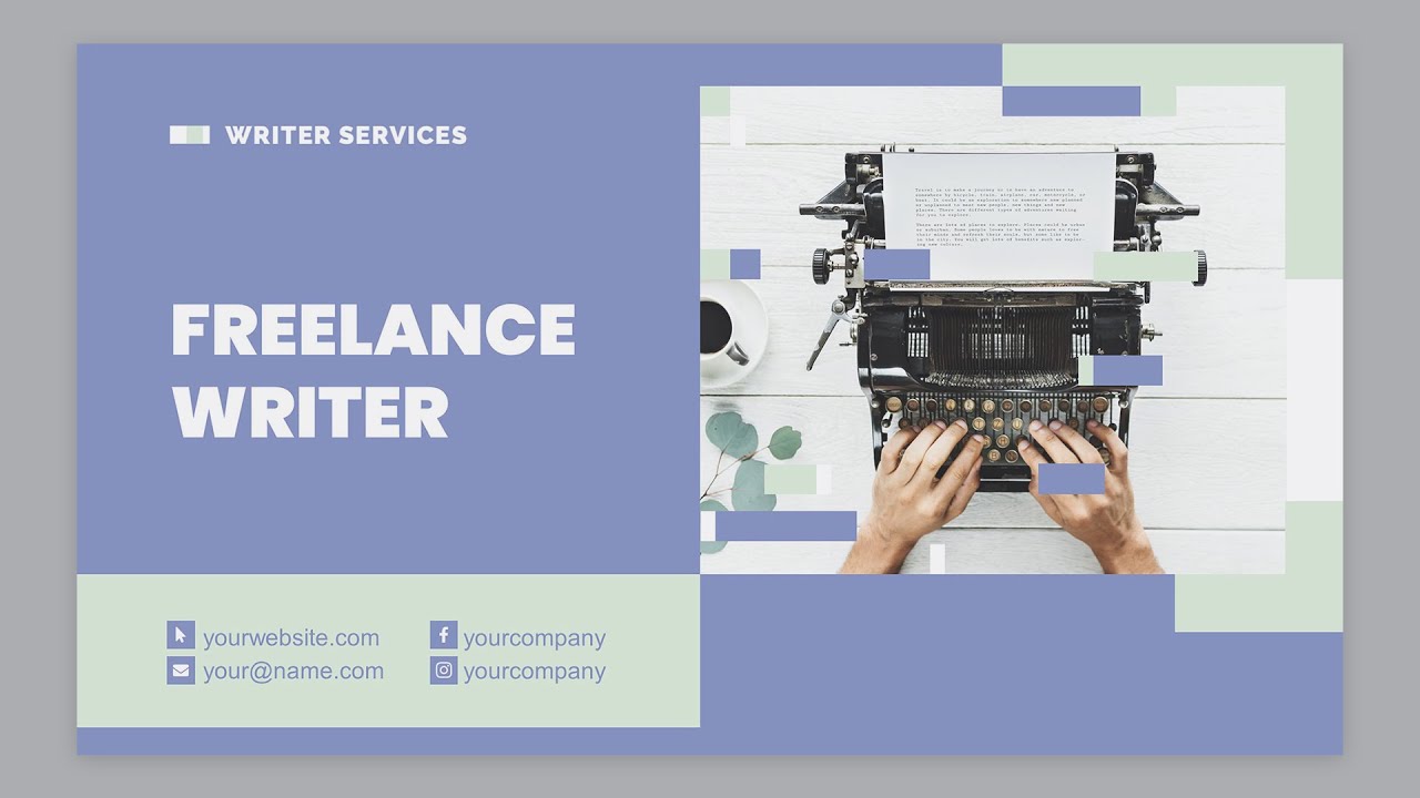Freelance Writer PowerPoint Presentation Template