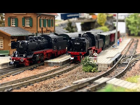 N gauge - Fleischmann and Minitrix BR 24 comparison video on my model railway