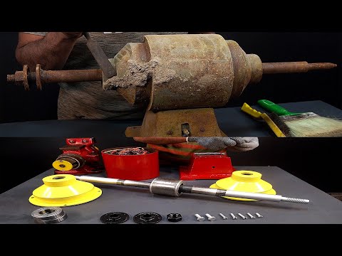 Rusty and Broken Bench Grinder Awesome Restoration