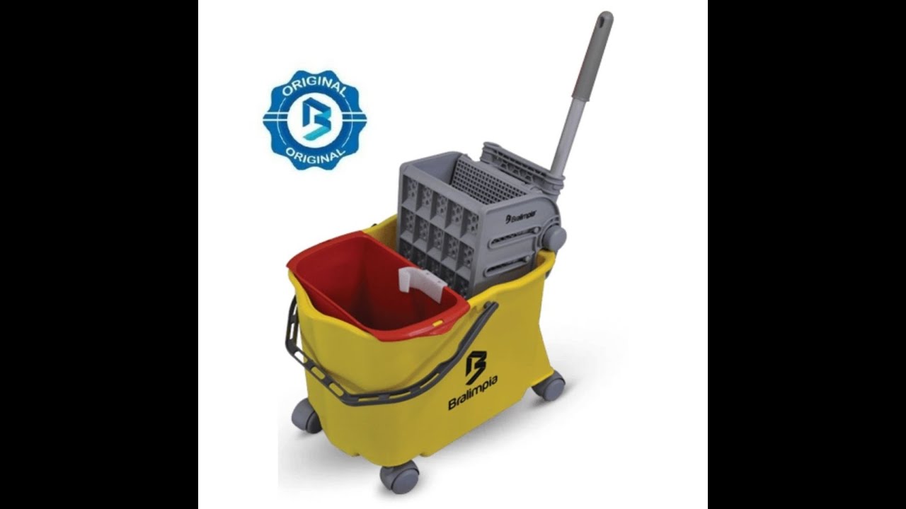 Como utilizar o Balde Flex Bralimpia com o esfregão.