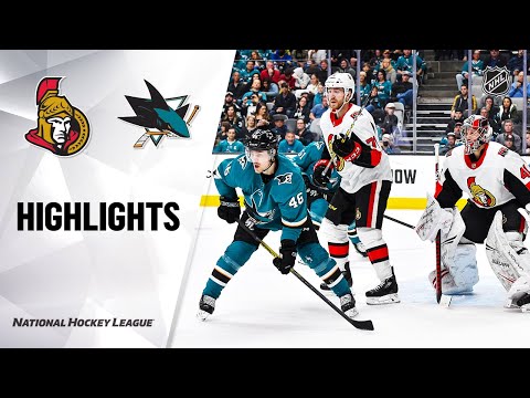 NHL Highlights | Senators @ Sharks 3/7/20
