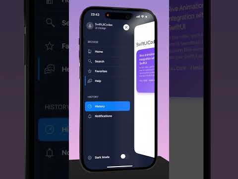 SideMenu Rive Animation | Master Rive Animations in SwiftUI! 🎨 #shorts #sidemenu #riveanimation