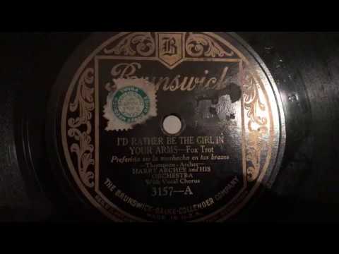 I´D Rather Be The Girl In Your Arms - Harry Archer & His Orchestra - VV CREDENZA