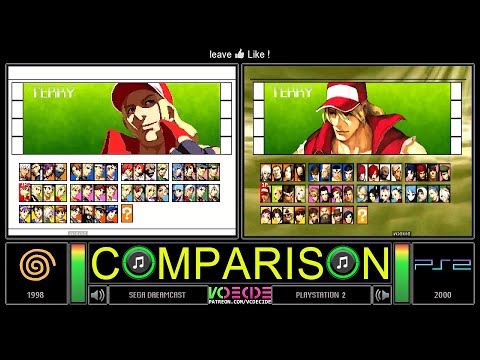 The King of Fighters 2001 (Dreamcast vs PlayStation 2) Side by Side Comparison