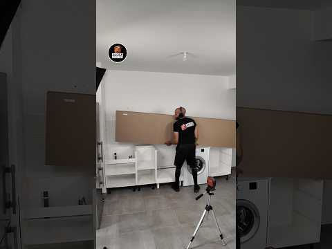 🤯 Installation d’une cuisine en 2 minutes ! #asmr #bricolage #kitchen #diy #cuisine