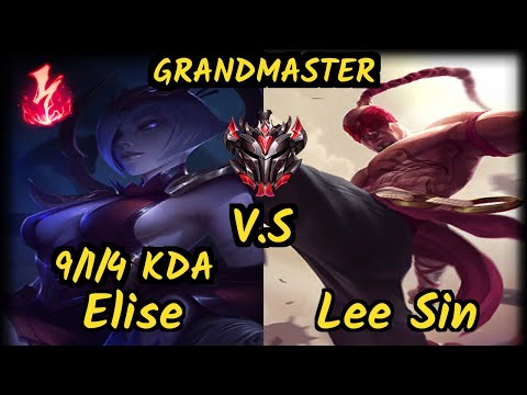 SevenArmy (ELISE) vs LEE SIN - 9/1/4 KDA JUNGLE GAMEPLAY - EUW Ranked GRANDMASTER