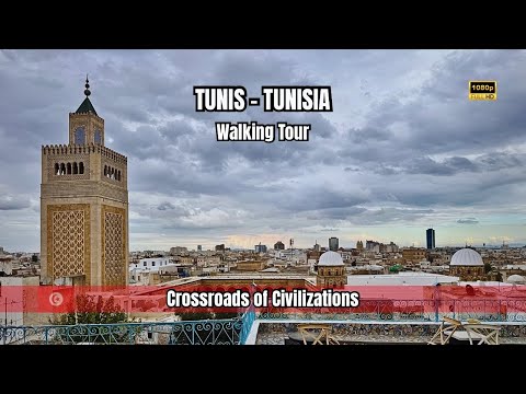 Tunis, Tunisia Walking Tour | Medina, Souks, Zitouna Mosque & City Landmarks [4K]