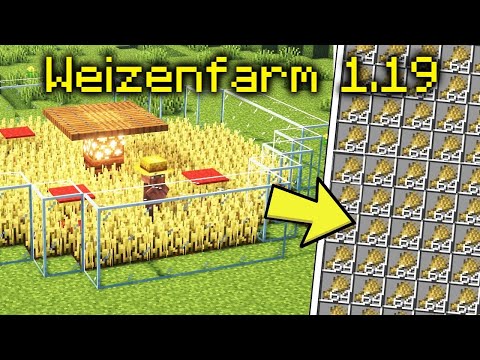Minecraft Weizenfarm bauen 1.19 Tutorial - Weizenfarm in Minecraft bauen Tutorial 1.19