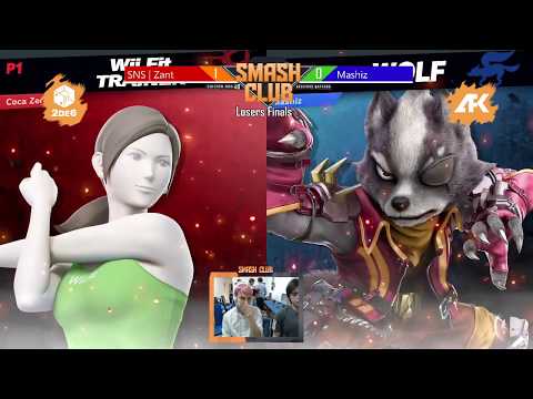 Smash Club #40 - ZanT (WiiFit Trainer) vs Mashiz (Snake, Wolf) - Losers Finals