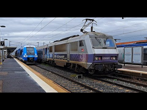 BB 26001 "En Voyage" et autres trains en gare de Clermont-Ferrand