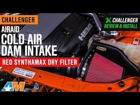 2011-2020 Challenger Airaid Cold Air Dam Intake w/ Red SynthaMax Dry Filter Review & Install