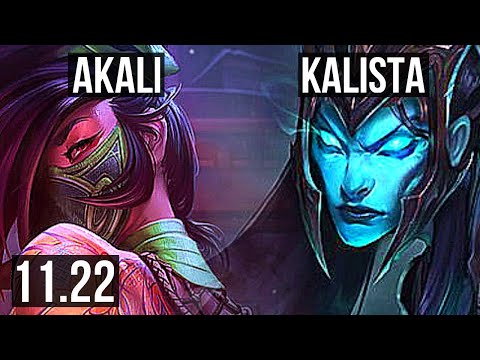 AKALI vs KALISTA (MID) | 6 solo kills, Legendary, 13/3/5, Rank 11 Akali | NA Grandmaster | 11.22