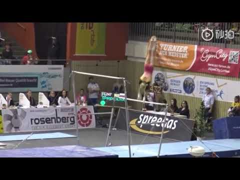 Daria  Spiridonova uneven Bars Qual 2018 Cottbus World Cup