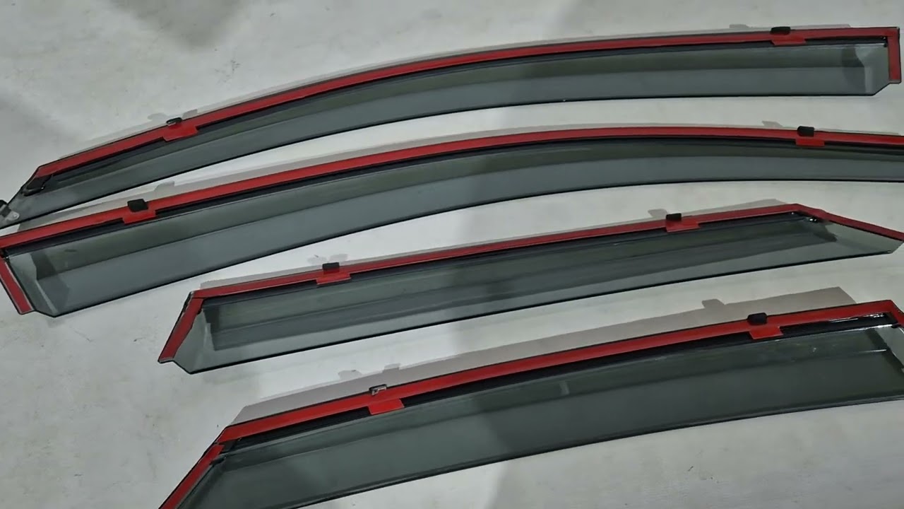 Mazda CX-30 2019- рр. Вітровики з хромованим молдингом Niken Luxury (4 шт) Video 1