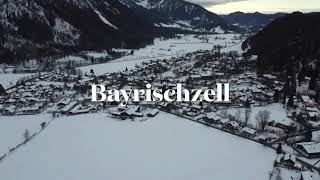 Drone flying over Bayrischzell in Bavaria