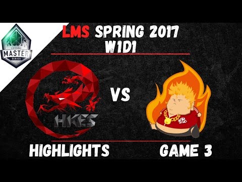 HKE vs FB Highlights Game 3 LMS Spring W1D1 2017 Hong Kong Esports vs Fire Ball