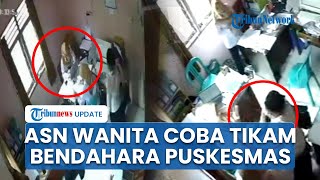 Detik-detik ASN Ngamuk Nyaris Tusuk Rekannya di Puskesmas Cambai Prabumulih, Dipicu TPP Belum Cair