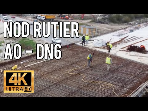 Autostrada A0, Nod Rutier A0 - DN6. Alsim Alarko Situatie Lucrari Infrastructura 08.04.23. 4K Video